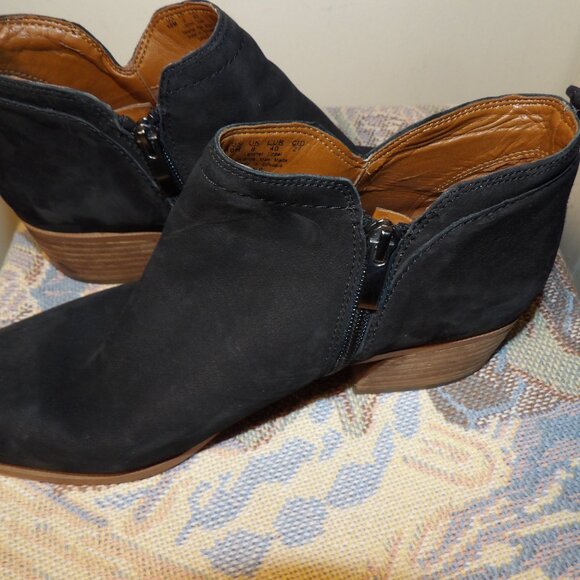 Franco Sarto Leather / Suede Ankle Bootie Sz 10M - Picture 4 of 7